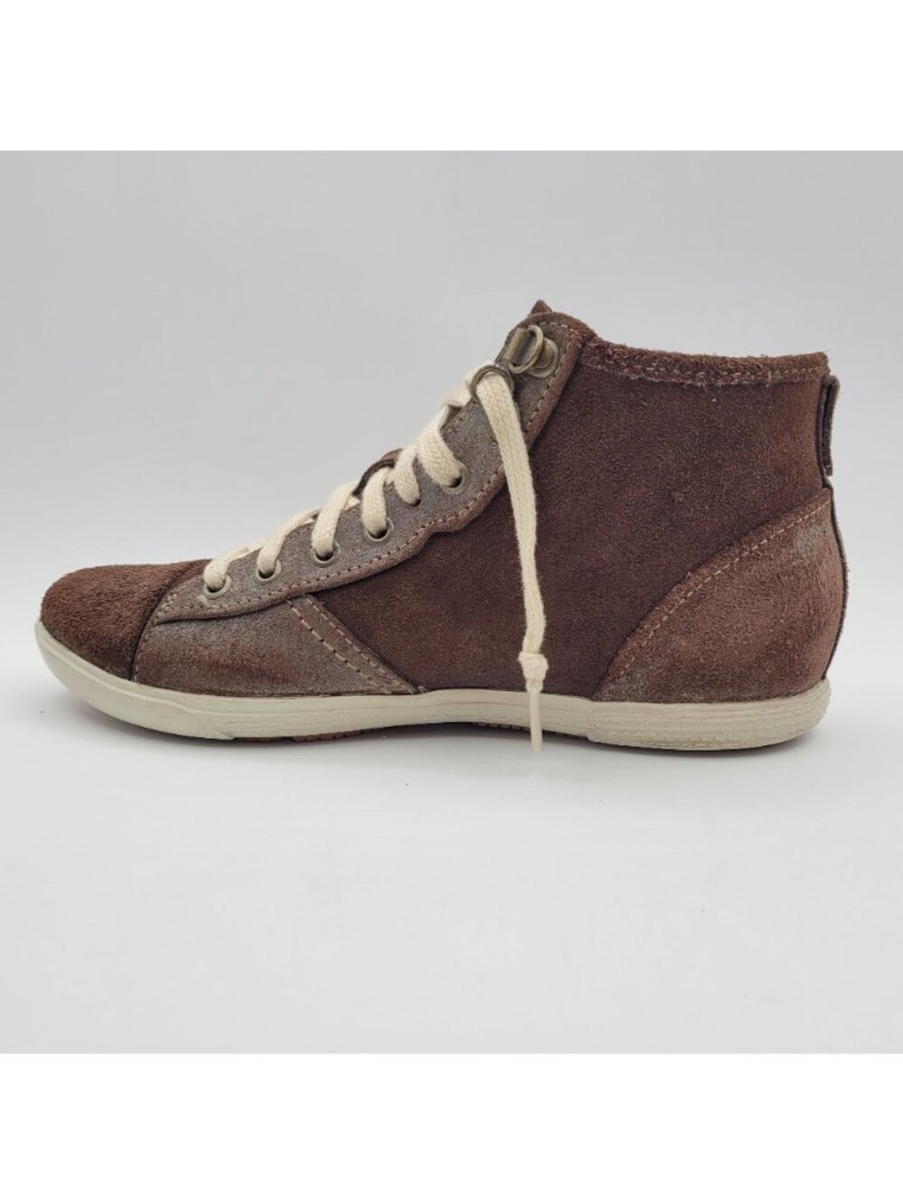 Timberland Womens Size 7.5 Sneakers Earthkeepers High Top Genuine Brown Leather - Picture 5 of 14